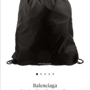 Balenciaga Nylon Drawstring Backpack